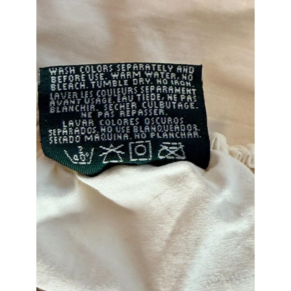 Ralph Lauren King Fitted Sheet &2 Pillowcases Ivory Cotton Luxury USA Made-READ